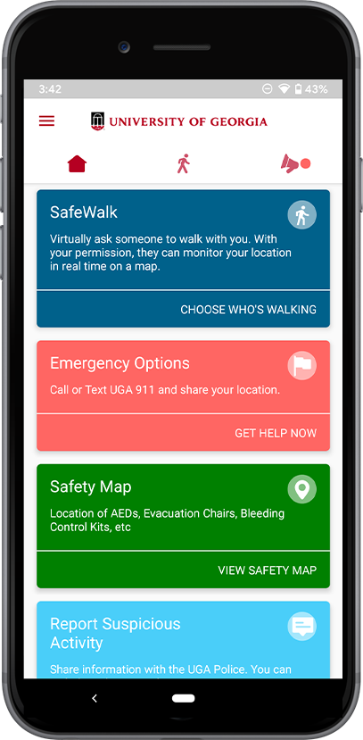 Image of the LiveSafe mobile application